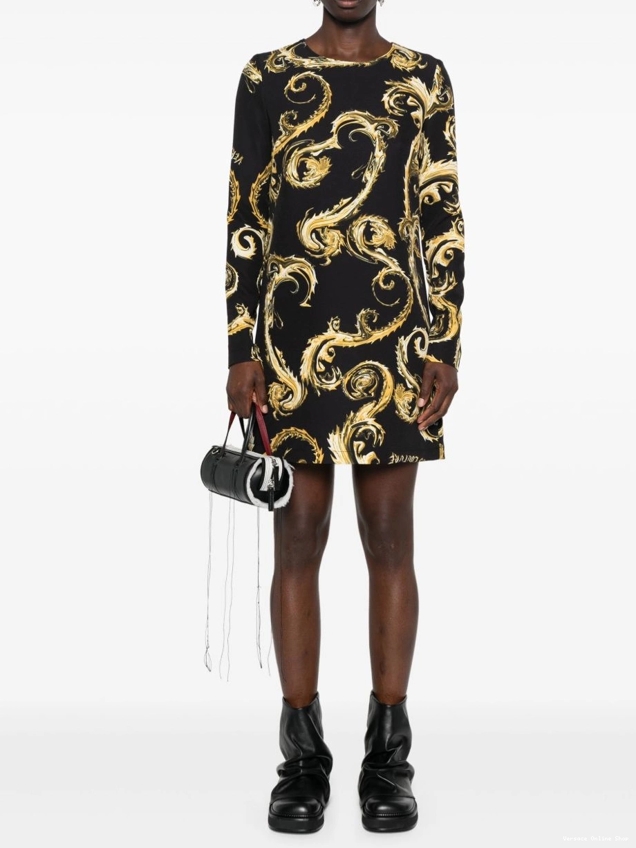 Affordable Versace Couture dress midi Watercolor Couture-print Women Jeans 0823